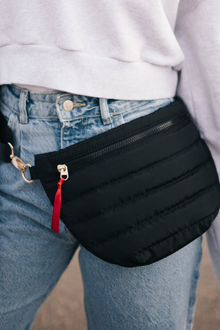 Jolie Puffer Belt Bag (Black)