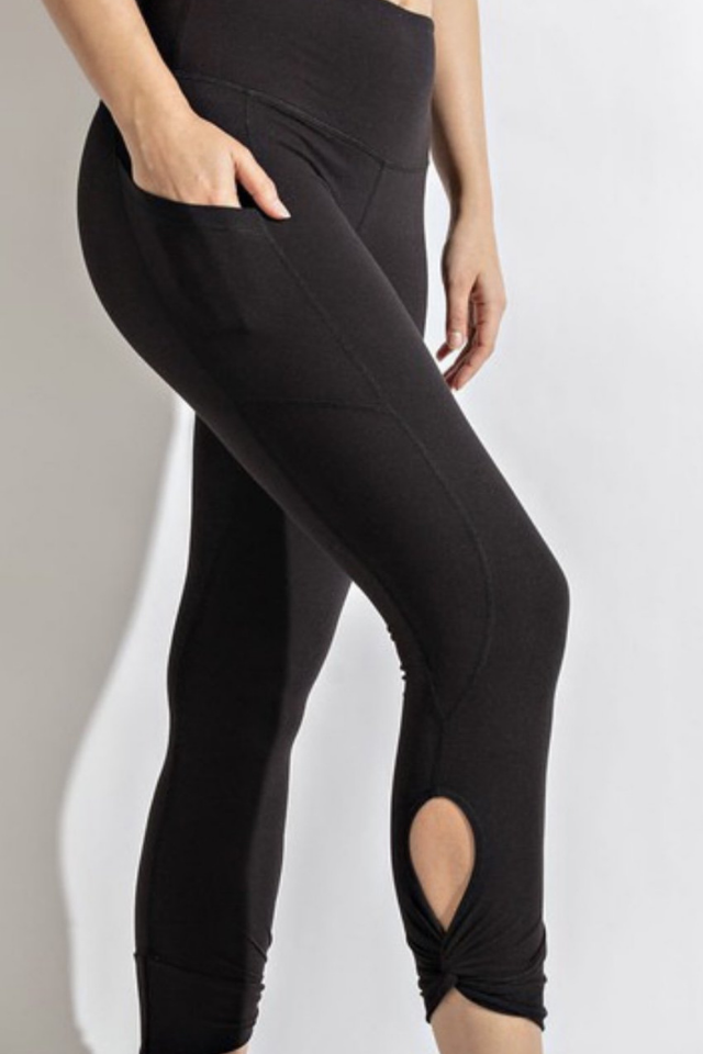Plus Size Capri Yoga Leggings Black Village Trends Boutique