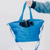 Day Dreamer Quilted Tote Bag: Black