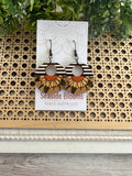 Sunflower Stripe Hoop Hand Painted Lightweight Wood