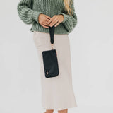 Cove Double Zip Nylon Wristlet Wallet: Gray