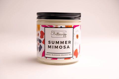 Summer Mimosa| Tin Candles |  Summer Soy Candle | Soy Wax: 12 oz Jar
