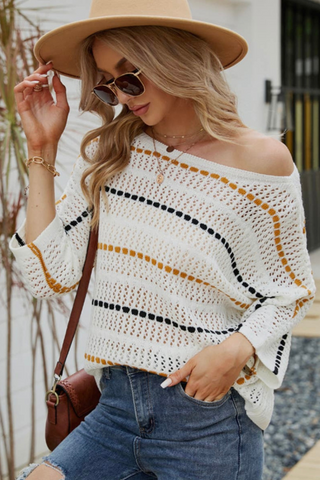 3/4 Sleeve Knit Sweater | Village Trends Boutique