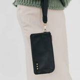 Cove Double Zip Nylon Wristlet Wallet: Gray