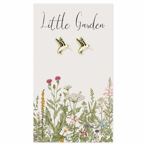 Little Garden Gold Bird Post Earrings