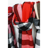 Wool Plaid Cashmere Scarf With Tassel: CAMEL / ONE