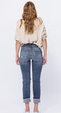 Judy Blue Mid-Rise Original Bleach Splash Boyfriend