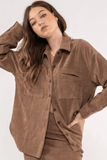 Corduroy Button Up (Brown)