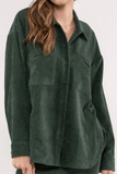 Corduroy Button Up (Hunter Green)
