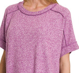 Soft Hi Low Top (Plum)