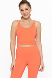 Double Strap Active Top (Hot Coral)