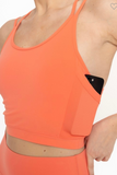 Double Strap Active Top (Hot Coral)