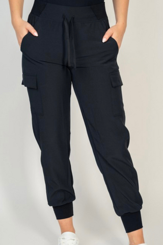 Elastic Band Jogger Pants (Black)