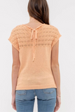 Eyelet Knit Sweater Top