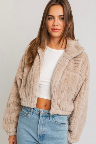 Fleece Crop Jacket