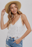 Floral Crochet Lace Top (White)