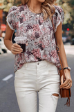 Floral Crochet Trim Blouse