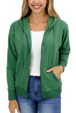 Grace & Lace Signature Soft Zip Up Hoodie (Green)