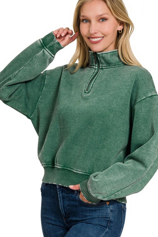Half Zip Pullover (Green)