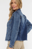 KanCan Distressed Denim Jacket