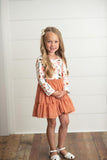 Kids Floral Print Swiss Dot Dress