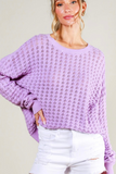 Knitted Crochet Top (Lavender)