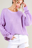 Knitted Crochet Top (Lavender)