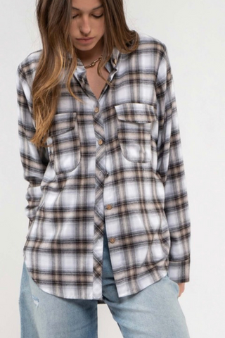 Lightweight Plaid Button Down
