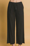 Linen Ankle Pant (Black)