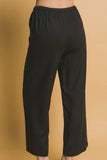 Linen Ankle Pant (Black)