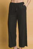 Linen Ankle Pant (Black)