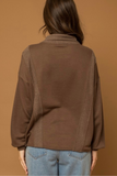 Long Sleeve Half Zip (Brown)