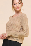 Long Sleeve Pointelle Top