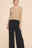 Long Sleeve Pointelle Top