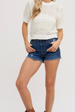 Open Knit Top (Ivory)