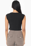 Overlay Crop Top (Black)