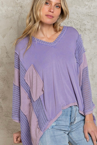 Oversized High Low Top (Purple)