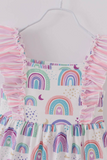 Rainbow Ruffle Girls Dress