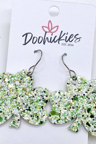 Shamrock Glitter Shamrock Corkies Earrings