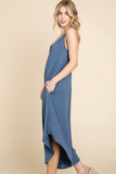 Slouchy Fit Jumpsuit (Denim Blue)