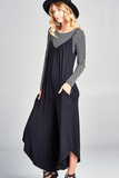 Solid Jumper with Pockets (Black)