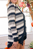 Stripe Cocoon Cardigan