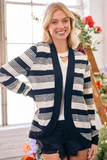 Stripe Cocoon Cardigan