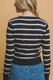 Stripe Cardigan (Black)