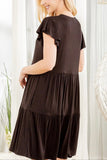 Tiered Button Down Dress