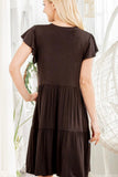 Tiered Button Down Dress