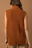 Turtle Neck Oversized Sleeveless Top