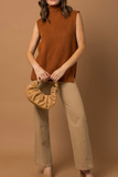 Turtle Neck Oversized Sleeveless Top