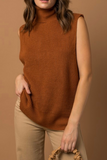 Turtle Neck Oversized Sleeveless Top