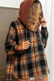 Vintage Plaid Hooded Shirt